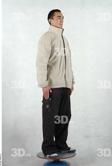 Whole Body Man Asian Casual Slim Studio photo references