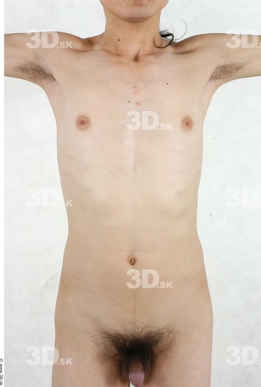 Upper Body Man Asian Nude Slim Studio photo references