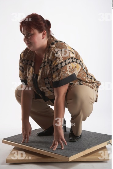 Whole Body Woman Casual Slim Overweight Studio photo references