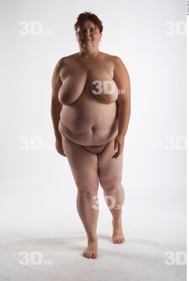 Whole Body Woman Animation references Nude Slim Overweight Studio photo references