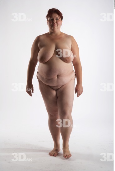 Whole Body Woman Animation references Nude Slim Overweight Studio photo references