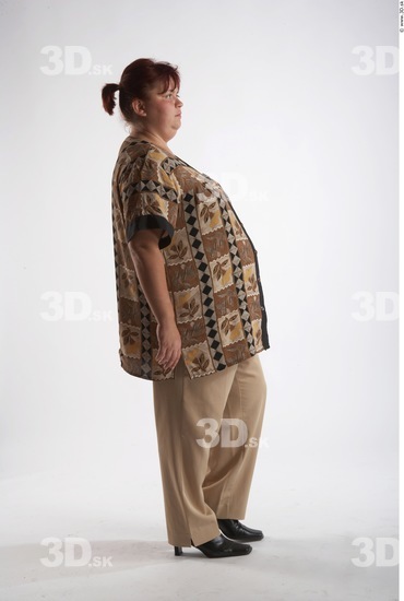 Whole Body Woman Animation references Casual Slim Overweight Studio photo references