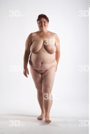 Whole Body Woman Animation references Nude Slim Overweight Studio photo references