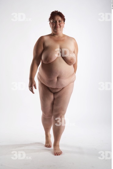 Whole Body Woman Animation references Nude Slim Overweight Studio photo references