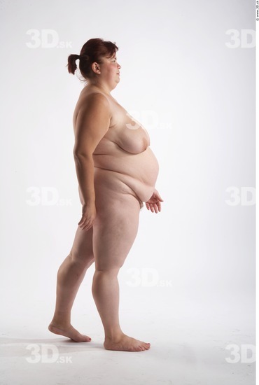 Whole Body Woman Animation references Nude Slim Overweight Studio photo references