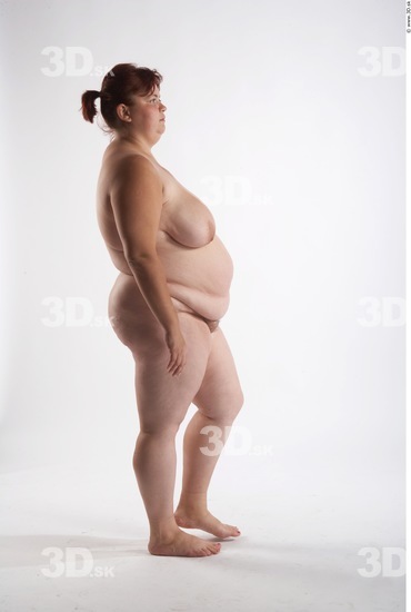 Whole Body Woman Animation references Nude Slim Overweight Studio photo references