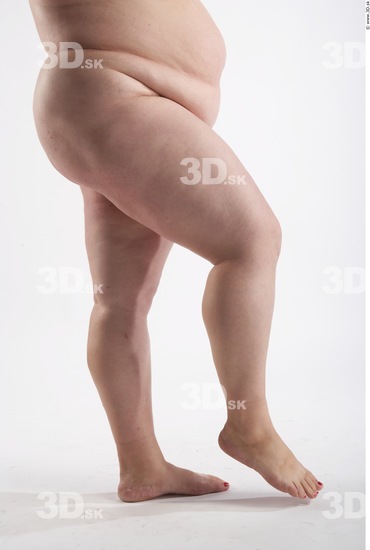 Leg Whole Body Woman Animation references Nude Slim Overweight Studio photo references