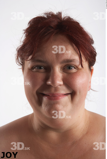 Face Whole Body Emotions Woman Slim Overweight Studio photo references