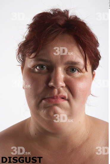 Face Whole Body Emotions Woman Slim Overweight Studio photo references