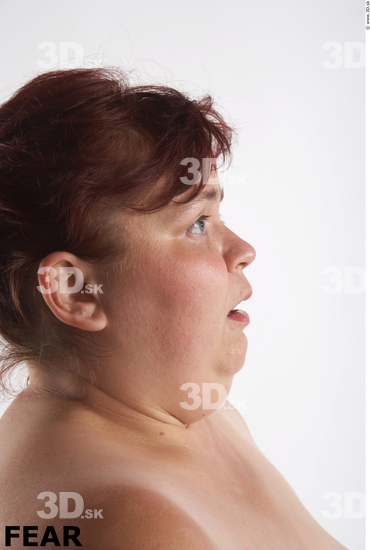 Face Whole Body Emotions Woman Slim Overweight Studio photo references