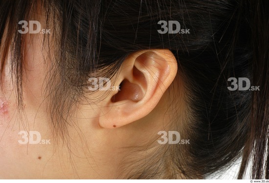 Ear Whole Body Woman Animation references Asian Underwear Shoes Slim Studio photo references