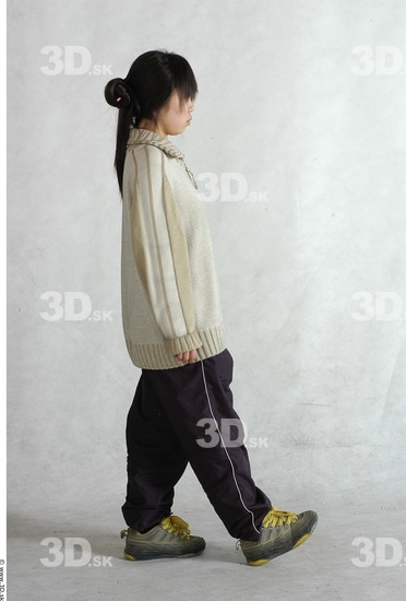 Whole Body Phonemes Woman Animation references Asian Nude Casual Slim Studio photo references