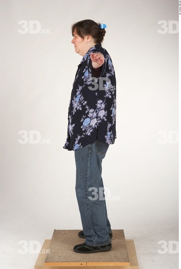Whole Body Woman T poses Casual Chubby Studio photo references