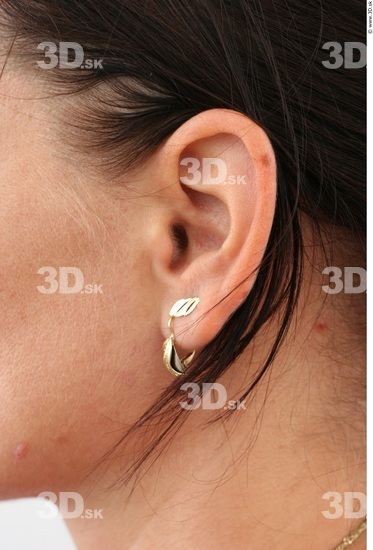 Ear Whole Body Woman T poses Casual Jewel Slim Street photo references