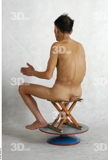 Whole Body Phonemes Man Artistic poses Asian Nude Underweight Studio photo references