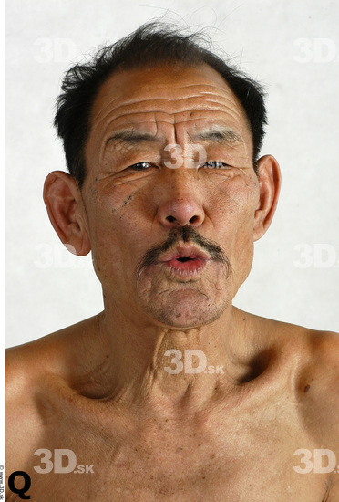 Face Whole Body Phonemes Man Asian Nude Underweight Studio photo references