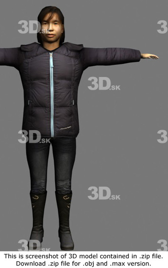 3D Model Asian Woman