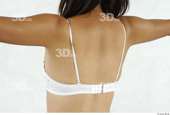 Whole Body Back Woman Asian Underwear Slim Studio photo references