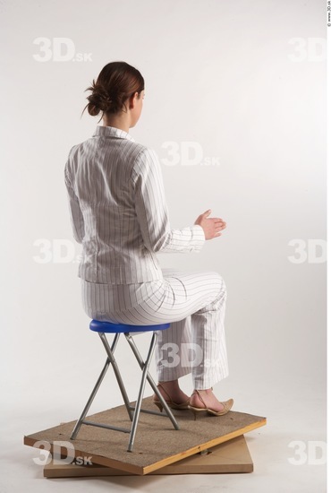 Whole Body Woman Artistic poses White Casual Slim