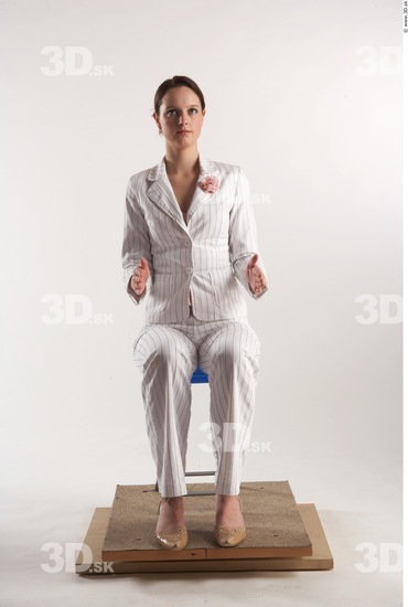 Whole Body Woman Artistic poses White Casual Slim