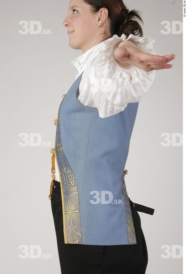 Upper Body Woman White Historical Slim Costume photo references