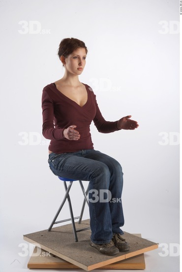 Whole Body Woman Artistic poses Casual Slim Studio photo references