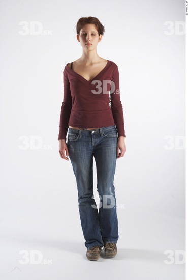 Whole Body Woman Animation references Casual Slim Studio photo references