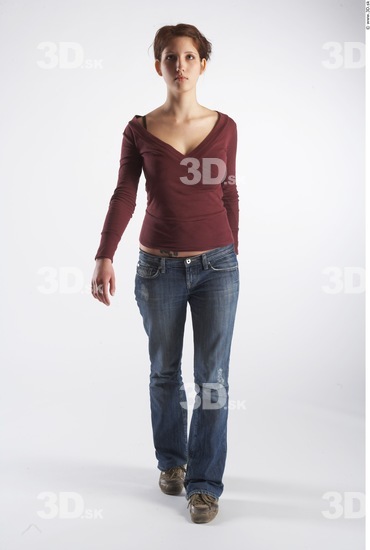 Whole Body Woman Animation references Casual Slim Studio photo references