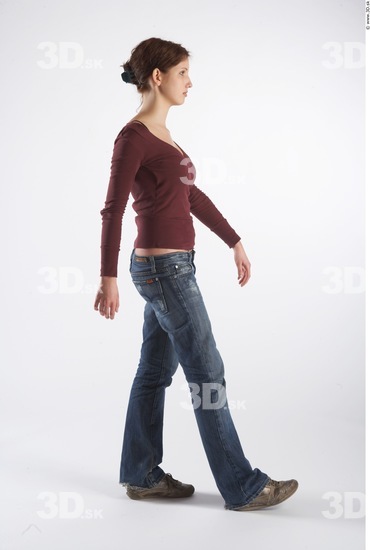 Whole Body Woman Animation references Casual Slim Studio photo references