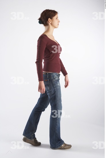 Whole Body Woman Animation references Casual Slim Studio photo references