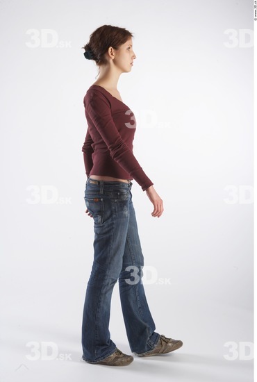 Whole Body Woman Animation references Casual Slim Studio photo references