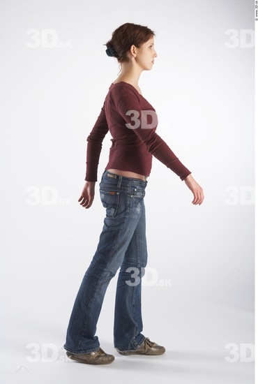 Whole Body Woman Animation references Casual Slim Studio photo references