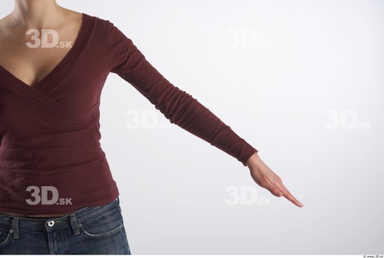 Arm Whole Body Woman Animation references Casual Slim Studio photo references