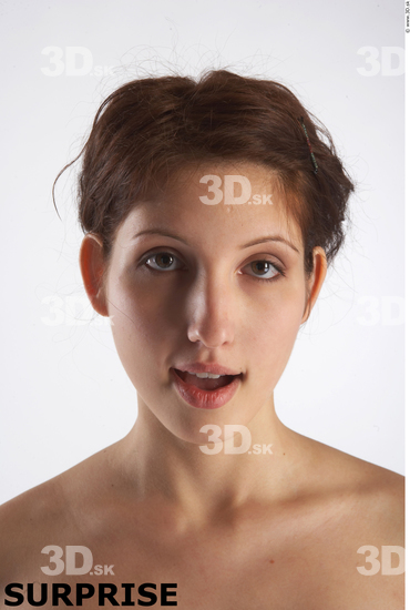 Face Whole Body Emotions Woman Slim Studio photo references