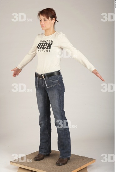 Whole Body Woman White Casual Slim