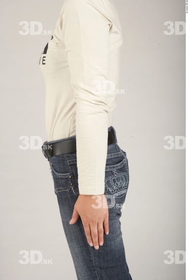 Upper Body Woman White Casual Slim