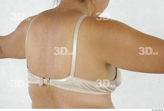 Whole Body Back Woman Asian Underwear Chubby Studio photo references