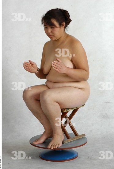 Whole Body Phonemes Woman Artistic poses Asian Nude Chubby Studio photo references