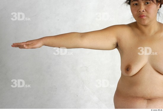 Arm Whole Body Phonemes Woman Animation references Asian Nude Chubby Studio photo references