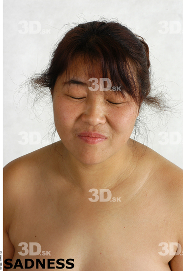 Face Whole Body Phonemes Emotions Woman Asian Nude Chubby Studio photo references