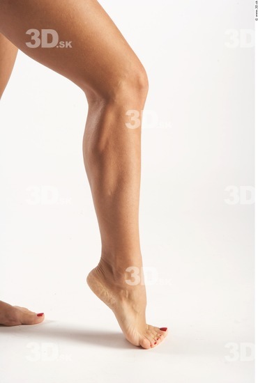 Calf Whole Body Woman Animation references Nude Slim Studio photo references