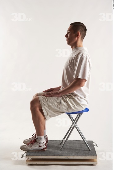 Whole Body Man Artistic poses White Casual Athletic