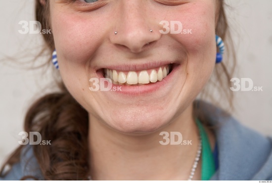 Teeth Woman White Casual Slim