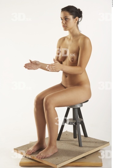 Whole Body Woman Artistic poses White Nude Slim