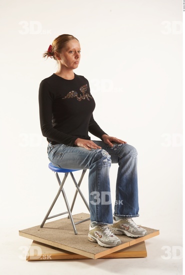 Whole Body Woman Artistic poses White Casual Slim