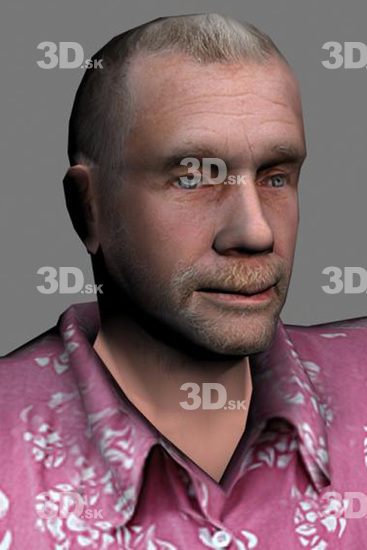 Head Man White Casual Average 3D Models