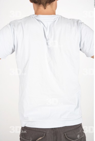 Upper Body Man White Casual Athletic