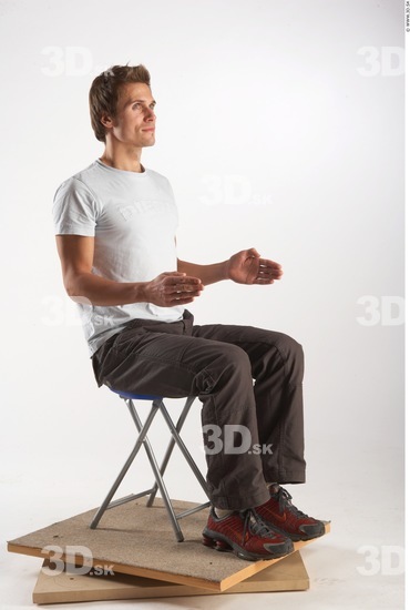 Whole Body Man Artistic poses White Casual Athletic