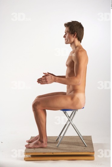 Whole Body Man Artistic poses White Nude Athletic