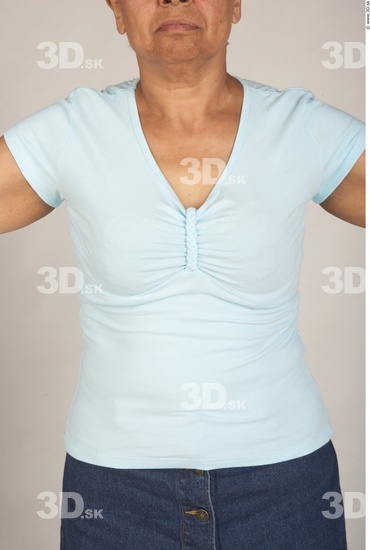 Upper Body Woman White Casual Average